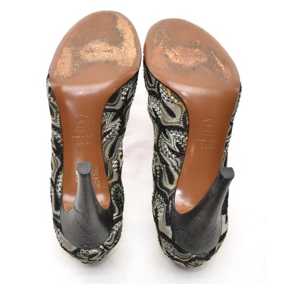 Missoni Abstract Print Round Toe Pumps 38.5 - Picture 5 of 6